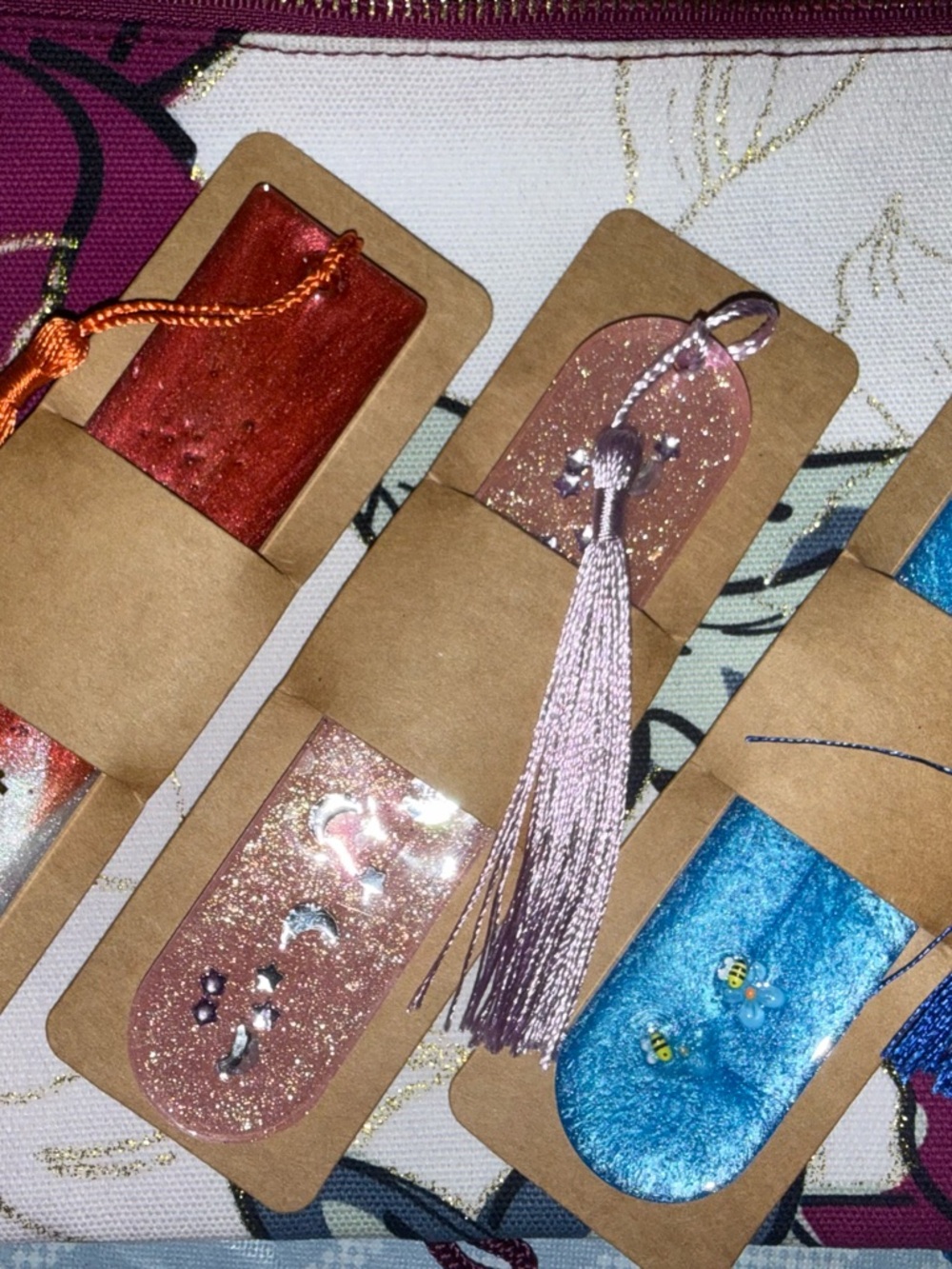 Glitter Tassel Bookmark - Set of Three